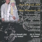 Desain Undangan Pernikahan Cetak Anggrek Hitam UO-SC007